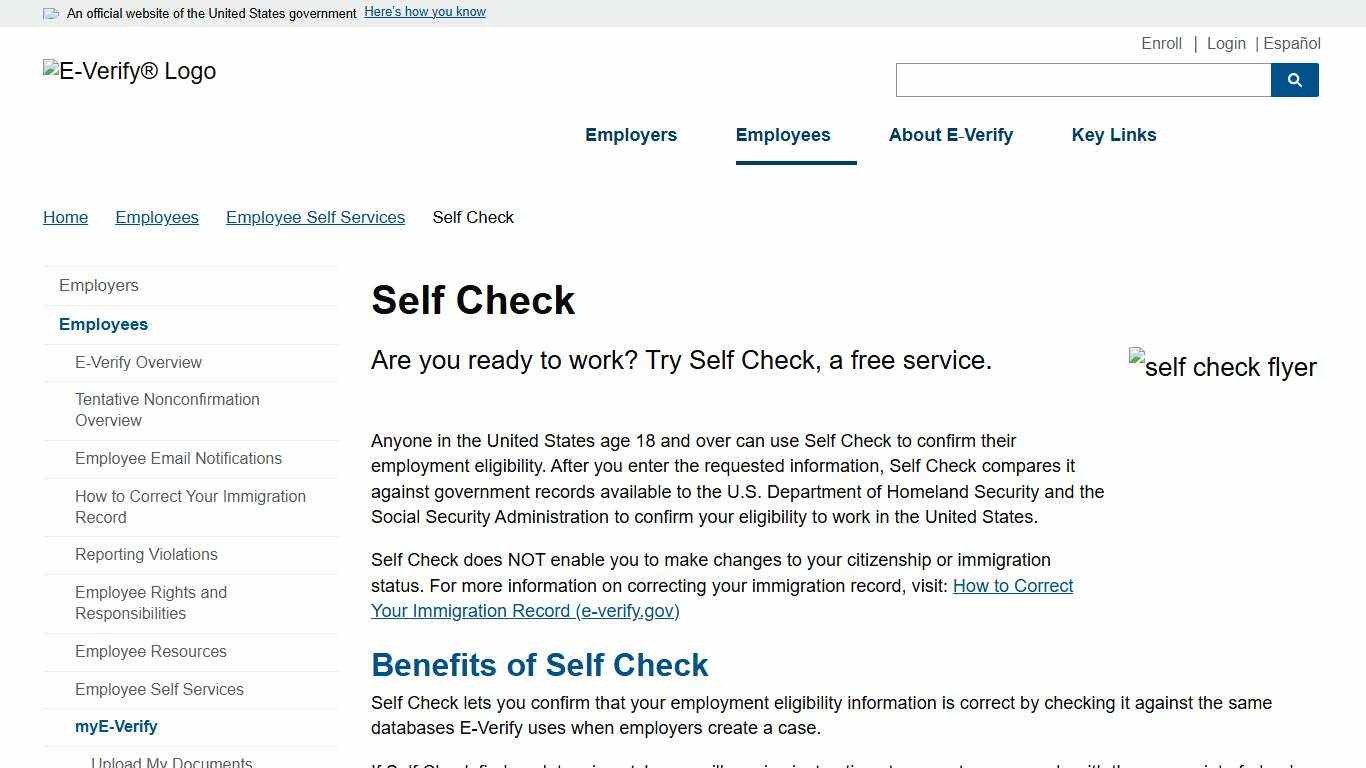 Self Check | E-Verify